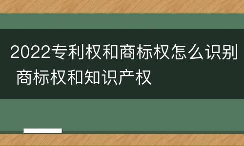 2022专利权和商标权怎么识别 商标权和知识产权