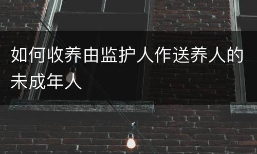 如何收养由监护人作送养人的未成年人