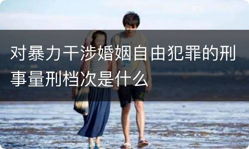 对暴力干涉婚姻自由犯罪的刑事量刑档次是什么