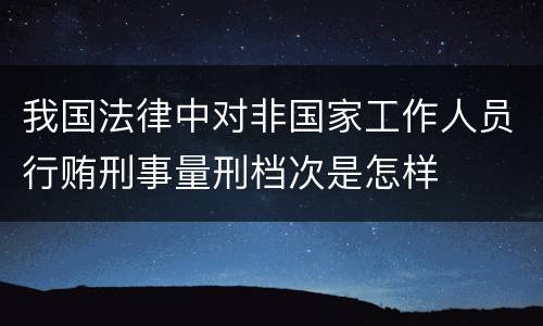 我国法律中对非国家工作人员行贿刑事量刑档次是怎样