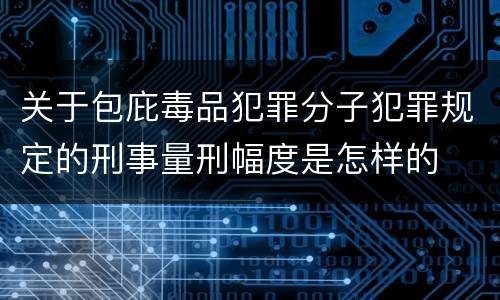 关于包庇毒品犯罪分子犯罪规定的刑事量刑幅度是怎样的