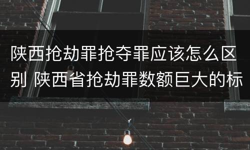 陕西抢劫罪抢夺罪应该怎么区别 陕西省抢劫罪数额巨大的标准