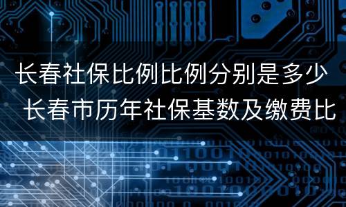 长春社保比例比例分别是多少 长春市历年社保基数及缴费比例表