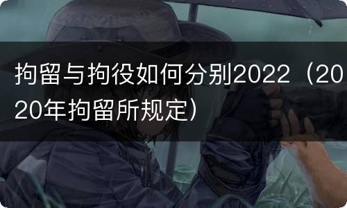 拘留与拘役如何分别2022（2020年拘留所规定）
