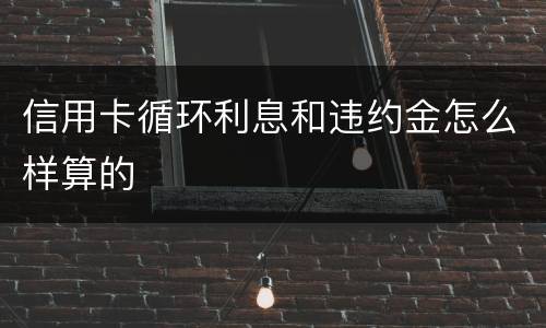 信用卡循环利息和违约金怎么样算的