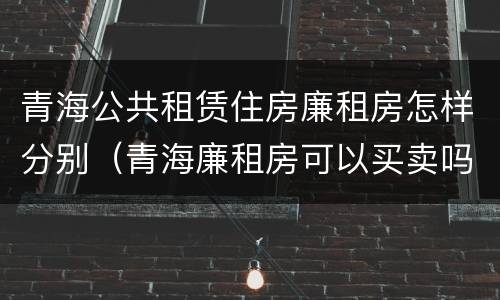 青海公共租赁住房廉租房怎样分别（青海廉租房可以买卖吗）