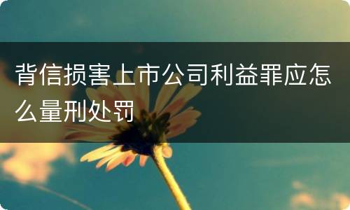 背信损害上市公司利益罪应怎么量刑处罚
