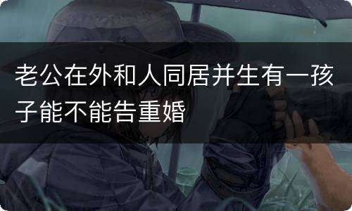 老公在外和人同居并生有一孩子能不能告重婚