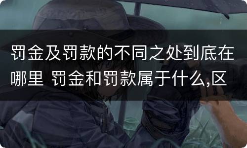罚金及罚款的不同之处到底在哪里 罚金和罚款属于什么,区别在哪儿
