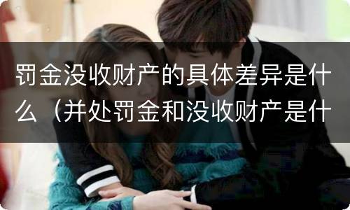 罚金没收财产的具体差异是什么（并处罚金和没收财产是什么意思）