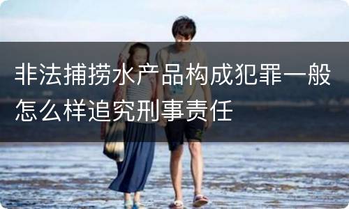 非法捕捞水产品构成犯罪一般怎么样追究刑事责任