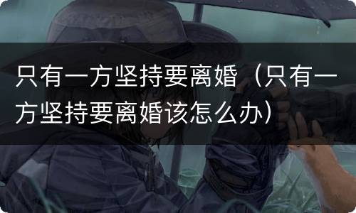 只有一方坚持要离婚（只有一方坚持要离婚该怎么办）
