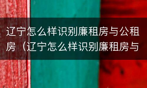 辽宁怎么样识别廉租房与公租房（辽宁怎么样识别廉租房与公租房呢）