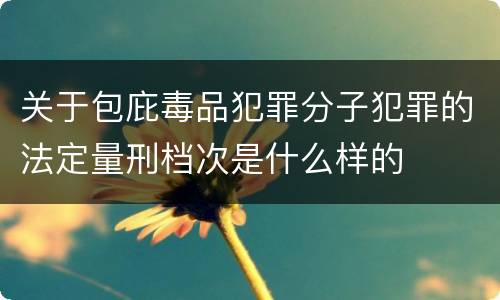 关于包庇毒品犯罪分子犯罪的法定量刑档次是什么样的