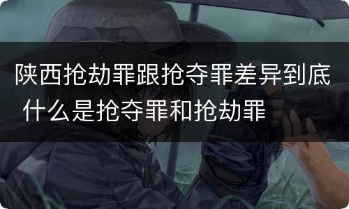 陕西抢劫罪跟抢夺罪差异到底 什么是抢夺罪和抢劫罪