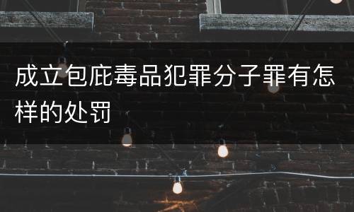 成立包庇毒品犯罪分子罪有怎样的处罚