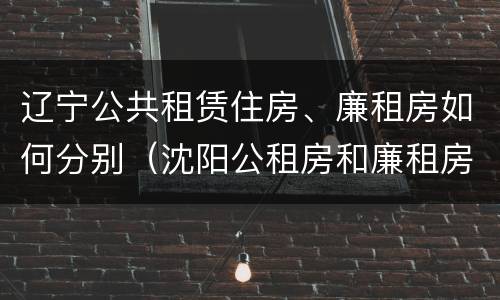 辽宁公共租赁住房、廉租房如何分别（沈阳公租房和廉租房的区别）