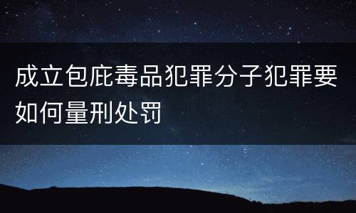 成立包庇毒品犯罪分子犯罪要如何量刑处罚