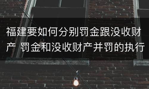 福建要如何分别罚金跟没收财产 罚金和没收财产并罚的执行顺序