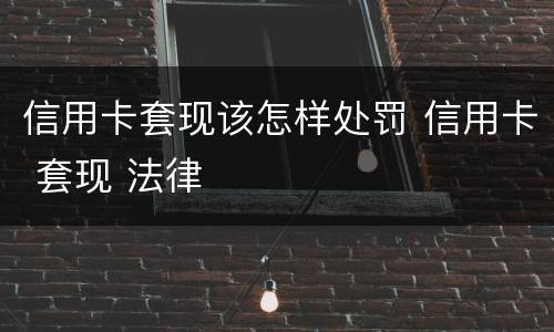 信用卡套现该怎样处罚 信用卡 套现 法律