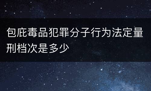 包庇毒品犯罪分子行为法定量刑档次是多少