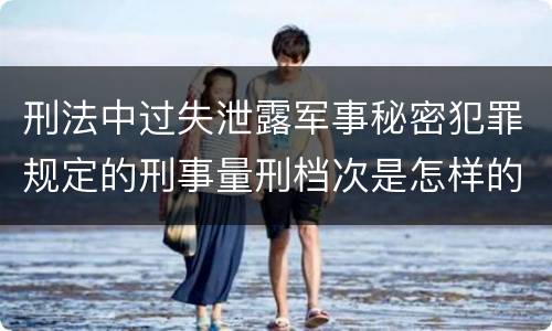 刑法中过失泄露军事秘密犯罪规定的刑事量刑档次是怎样的