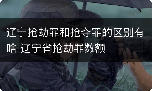 辽宁抢劫罪和抢夺罪的区别有啥 辽宁省抢劫罪数额
