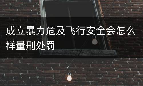 成立暴力危及飞行安全会怎么样量刑处罚