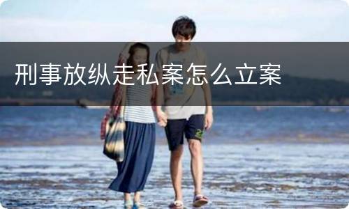 刑事放纵走私案怎么立案