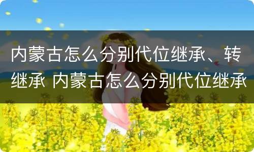 内蒙古怎么分别代位继承、转继承 内蒙古怎么分别代位继承,转继承人