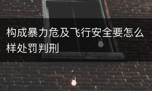 构成暴力危及飞行安全要怎么样处罚判刑