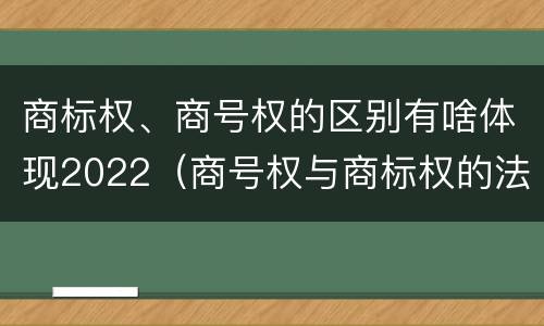 商标权、商号权的区别有啥体现2022（商号权与商标权的法律冲突与解决）
