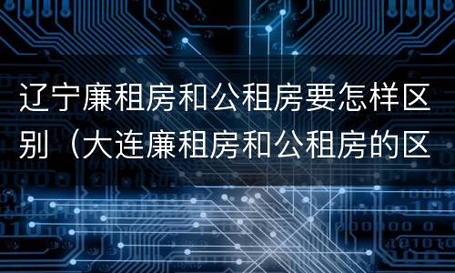 辽宁廉租房和公租房要怎样区别（大连廉租房和公租房的区别）