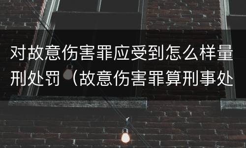 对故意伤害罪应受到怎么样量刑处罚（故意伤害罪算刑事处罚吗）