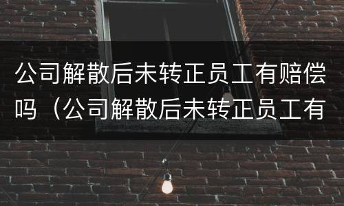 公司解散后未转正员工有赔偿吗（公司解散后未转正员工有赔偿吗合法吗）