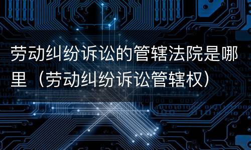 劳动纠纷诉讼的管辖法院是哪里（劳动纠纷诉讼管辖权）