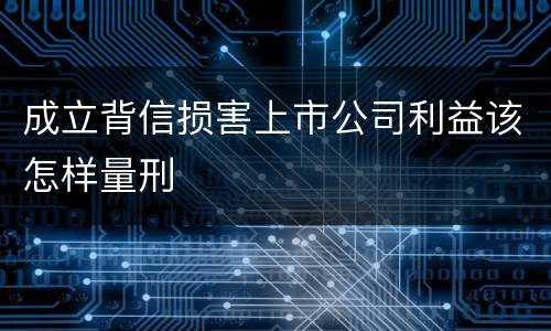 成立背信损害上市公司利益该怎样量刑