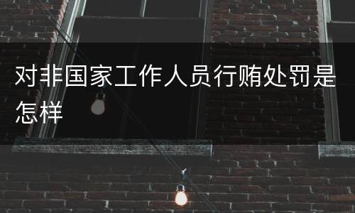 对非国家工作人员行贿处罚是怎样
