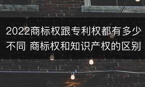 2022商标权跟专利权都有多少不同 商标权和知识产权的区别
