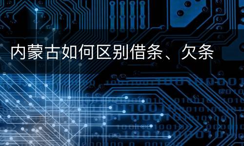 内蒙古如何区别借条、欠条