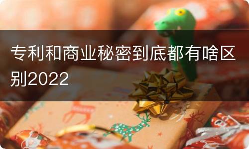 专利和商业秘密到底都有啥区别2022