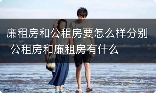 廉租房和公租房要怎么样分别 公租房和廉租房有什么