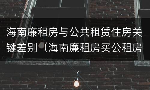 海南廉租房与公共租赁住房关键差别（海南廉租房买公租房后悔了）
