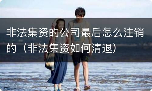 非法集资的公司最后怎么注销的（非法集资如何清退）
