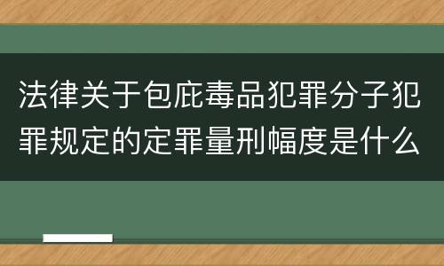 法律关于包庇毒品犯罪分子犯罪规定的定罪量刑幅度是什么