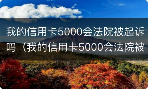 我的信用卡5000会法院被起诉吗（我的信用卡5000会法院被起诉吗是真的吗）