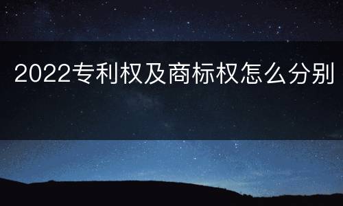 2022专利权及商标权怎么分别