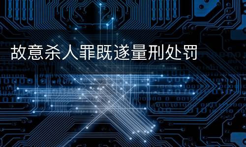 故意杀人罪既遂量刑处罚