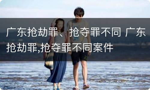 广东抢劫罪、抢夺罪不同 广东抢劫罪,抢夺罪不同案件