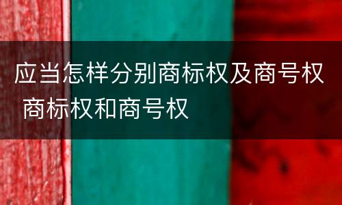 应当怎样分别商标权及商号权 商标权和商号权
